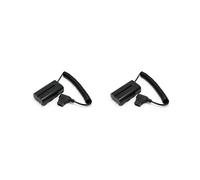 2X Câble Factice de Batterie Enroulé D-Tap Vers L-Series F550 pour Moniteur de Caméra Feelworld/Atomos Shinobi Small Hd/Andycine