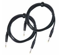 2x Cable Jack Connecteur Amplificateur Enceinte Audio Mono 6.35mm (1/4'') 2.5 m