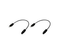 2X Câble Optique Ultrafin de 0,2 M pour Audio Numérique, Fibre Optique Toslink SPDIF, Cordon PVC pour Lecteur DVD, Magnétoscope et CD