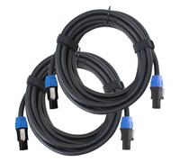 2x Câble Speakon 2 Pôles Haut-Parleur Audio Connecteur PA 2.5mm Passive 10m