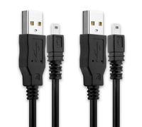 2x Câble USB data pour Sony Cyber-shot DSC-W520, charge 1A noir