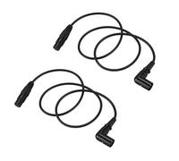 2X Câble XLR Mâle à Femelle à Angle Droit, Cordon de Microphone, Cordon de Signal DMX pour éQuilibre / MéLangeur