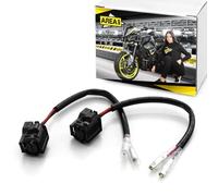 2x Câbles adaptateurs LED pour clignotants moto - Compatibles Yamah. MT-125, MT-07, MT-07 Pure, MT-07 Tracer, MT-09, MT-09 Tracer, MT-09 GT, MT-10, MT-10 SP, MT-03, MT-01 - Connecteurs plug & play