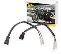 2x Câbles adaptateurs LED pour clignotants moto - Connecteurs plug & play compatibles Tuono 125, 660, V4 1100, Factory, Shiver 750/900, Mana 850 GT, Caponord, Pegaso, RS 125/457/660/1000, RSV