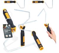 2x Cadre Professionnel Pour Rouleau De Peinture 8 mm x 180 mm Manche Ergonomique Acier Haute Durabilité Polyvalent Peintres Utilisation Facile Idéal Projets Maison