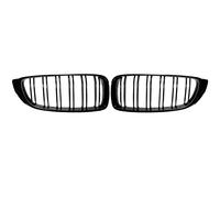 2x Calandre Rein Avant Double Latte Style Grill Pour BMW F32 F33 F36 F80 F82 2013-2018 Cabriolet Coupé 425i 430i 440i 435i Grille De Pare-Chocs Avant(Noir brillant)
