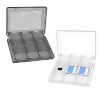 2X CamKix boîtier de Jeux Compatible avec Nintendo 3DS - Supporte jusqu'à 44 Jeux, 4 Cartes SD, 4 Cartes Micro SD/TF et 4 Stylets - Organisateur de Cartes de Jeu - Noir et Blanc