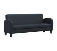 2x Canapés Cuir Synthétique Noir Ensemble Sofa de Salon Chambre Repos vidaXL