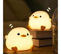 2x Canard Veilleuse Enfant Bébé, Lampe d'allaitement à intensité variable Led Lampe de chevet, Lampe rechargeable USB Chambre Enfant Chambre Cadeau Déco