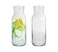 2x Carafe en verre Set jus vin Pichet Pichet Decanter 1.2L