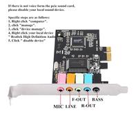 2X Carte Son PCIe 5.1, Carte Surround PCI Express Audio Stéréo 3D avec Haute Performance Sonore Carte Son PC Puce CMI8738