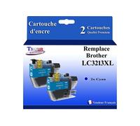 - 2x Cartouche compatible avec Brother LC3213 XL Cyan pour Brother MFC-J491DW, MFC-J497DW, MFC-J890DW, MFC-J895DW