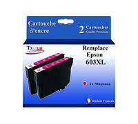- 2x Cartouches compatibles avec Epson Expression Home XP2100, XP2105, XP-2100, XP-2105, 603, 603XL - Magenta