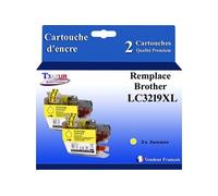 - 2x Cartouches d'encre compatibles avec Brother MFC-J5335DW, MFC-J5335DWF, MFC-J5730DW remplace Brother LC3217, LC3219 XL - Jaune