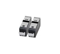 2x Cartouches D'encre Compatibles - Avec Puce Pour Remplacer Pgi-520bk - Black