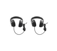 2X Casque de Guitare Amplificateur de Guitare MéLangeur Audio sur Casque D'Oreille Casque StéRéO Filaire Pliable RéTractable