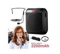 2X Casque de Microphone Amplificateur de Voix Portable, Amplificateur de Voix Rechargeable pour Enseignants, Formation, Guide Touristique, Salle de