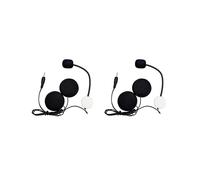 2X Casque de Moto Intercom Microphone Casque 2 Haut-Parleurs 32Ω Microphone pour Casque Demi-Moto Prise Droite
