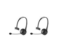 2X Casque SY-T490 BT V5.3 avec Microphone Casque HiFi Sans Fil Monté sur la Tête Casque D'Appel Mains Libres pour Centre D'Appels Bureau B
