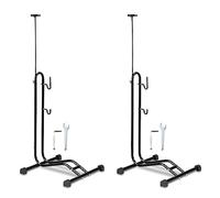 2x Cecaylie Râtelier vélo Range vélo Système Range vélo Rangement pour vélo Support pour Bicyclette sol 20 à 29 pouces Support de maintenance horizontal et vertical, hauteur réglable