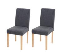 Lot de 2 chaise H. 90 cm non pliable en bois interieur gris