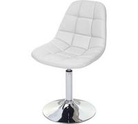 2x chaise de salle à manger Cascina, fauteuil pitovante, chrome similicuir blanc Blanc