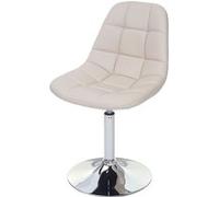 2x chaise de salle à manger Cascina, fauteuil pitovante, chrome similicuir crème
