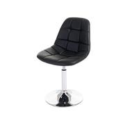 2x chaise de salle à manger Cascina, fauteuil pitovante, chrome similicuir noir