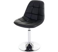 2x chaise de salle à manger Cascina, fauteuil pitovante, chrome similicuir noir Noir G