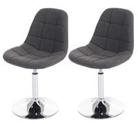 2x chaise de salle à manger Cascina, fauteuil pitovante, chrome tissu gris clair
