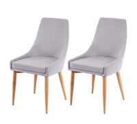 2x Chaise De Salle À Manger Hwc-B44 Ii, Fauteuil, Style Rétro Tissu Gris Gris