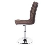 2x chaise de salle à manger HWC-C41, chaise de cuisine, tissu/textile brun