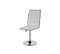 Mendler Chaise de salle à manger HWC-C41 – Fauteuil similicuir – Blanc (2x)