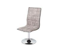 2x chaise de salle à manger HWC-C41, fauteuil, tissu vintage gris silex