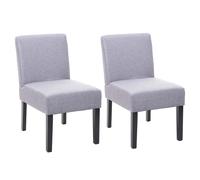 2x Chaise De Salle À Manger Hwc-F61, Fauteuil Lounge, Tissu/Textil Gris Gris