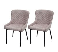 2x Chaise De Salle À Manger Hwc-H79, Chaise De Cuisine, Fauteuil, Métal, Vintage Tissu / Textile Gris Gris