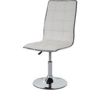 Mendler Chaise de salle à manger HWC-C41 – Fauteuil similicuir – Blanc (2x)