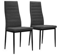 2x Chaise de Salle à Manger Salon en Tissu Marron Fauteuil de Cuisine vidaXL