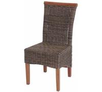 Mendler Chaise de salle à manger Savona – rotin sans coussin, lot de 2 Multicolore G