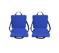 2X Chaise Pliante D'ExtéRieur Coussin de Chaise CarréE Coussin de Stade Chaise de Plage avec Dossier Camping RandonnéE