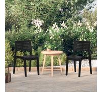 Vidaxl Chaises De Jardin Lot De 2 Anthracite Polypropylène