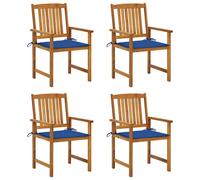 Vidaxl Chaises De Jardin Avec Coussins 2 Pcs Bois D'acacia Massif