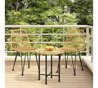 2x Chaises de Jardin Noir 48x62x84 cm Résine Tressée Fauteuils Terrasse vidaXL