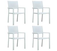2x Chaises de Jardin Plastique Aspect de Bois Patio Terrasse Extérieur vidaXL