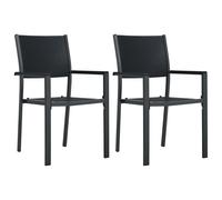2x Chaises de Jardin Plastique Aspect de Bois Patio Terrasse Extérieur vidaXL