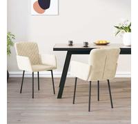 2x Chaises de Salle à Manger Gris Clair Velours Fauteuils Dîner Cuisine vidaXL
