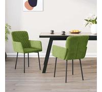 2x Chaises de Salle à Manger Gris Clair Velours Fauteuils Dîner Cuisine vidaXL