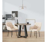 2x Chaises de Salle à Manger Gris Foncé Velours Fauteuil Sièges Cuisine vidaXL