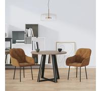2x Chaises de Salle à Manger Gris Foncé Velours Fauteuil Sièges Cuisine vidaXL