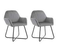 vidaXL 4x Chaises de Salle à Manger Chaises à Dîner Chaises de Repas Sièges de Cuisine Chaises de Salon Bureau Maison Gris 277009